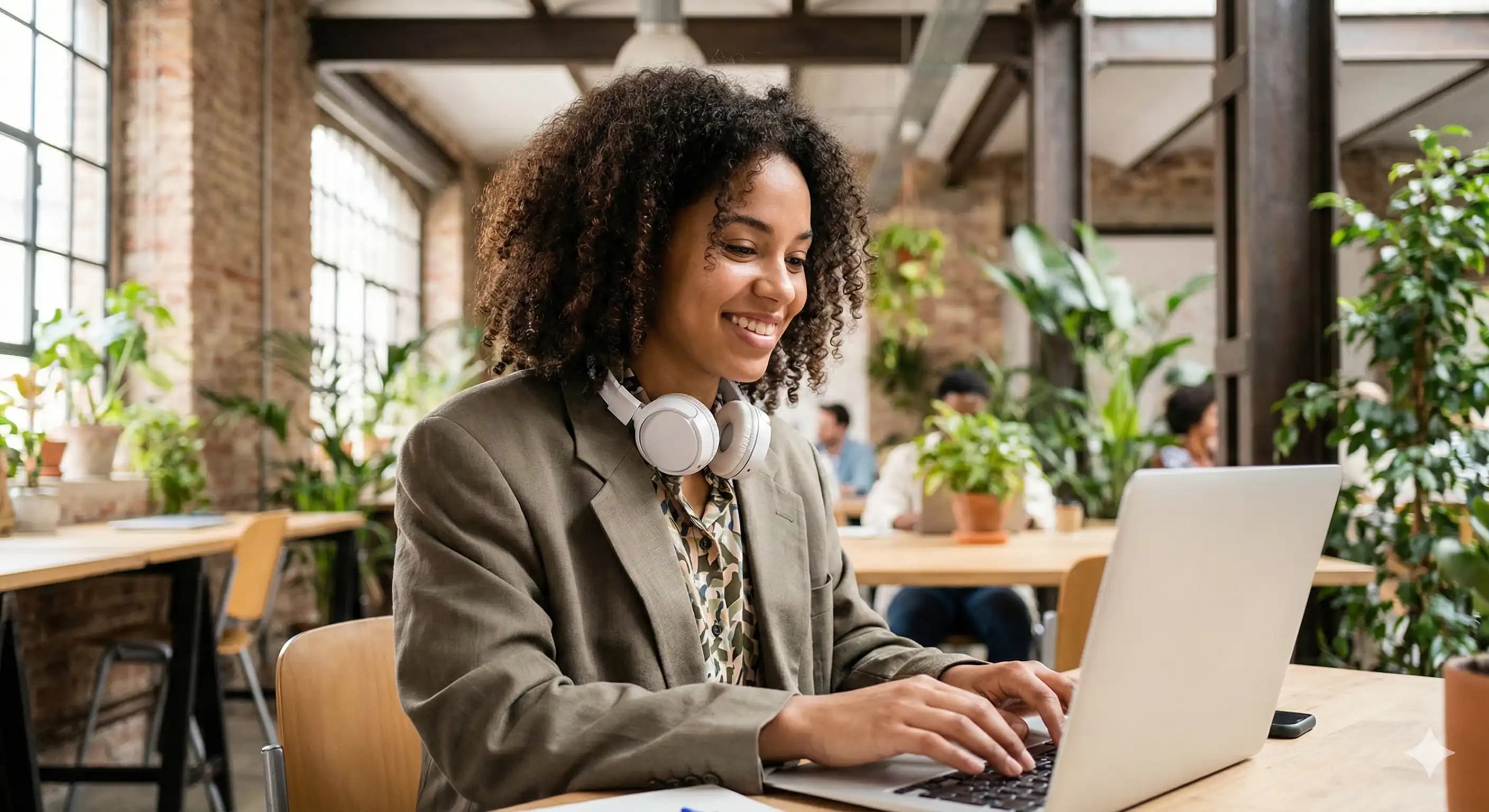 Young Gen Z professionals working in a modern office environment